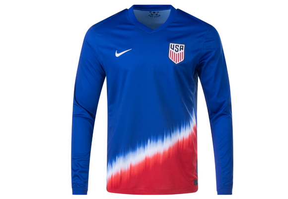 Nike USA United States Copa America 2024 Long Sleeve Away Jersey -Old Royal/Red/White/Loyal Blue/Red