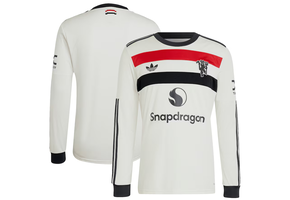 adidas Manchester United 2024-25 Long Sleeve Third Jersey - Off White/Red/Black