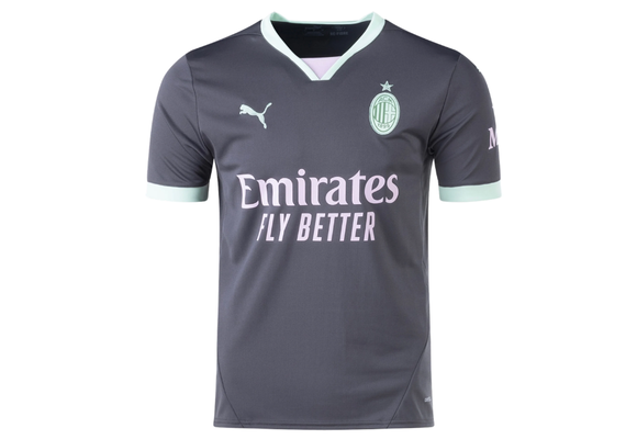Puma AC Milan 2024 - 25 Third Jersey - Shadow Gray/Fresh Mint