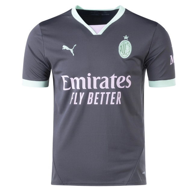 Puma AC Milan 2024 - 25 Third Jersey - Shadow Gray/Fresh Mint