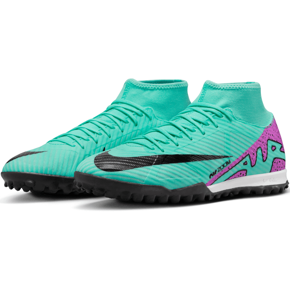 Nike Zoom Mercurial Superfly 9 Academy DF TF Turf -  Hyper Turquoise/Fuchsia Dream