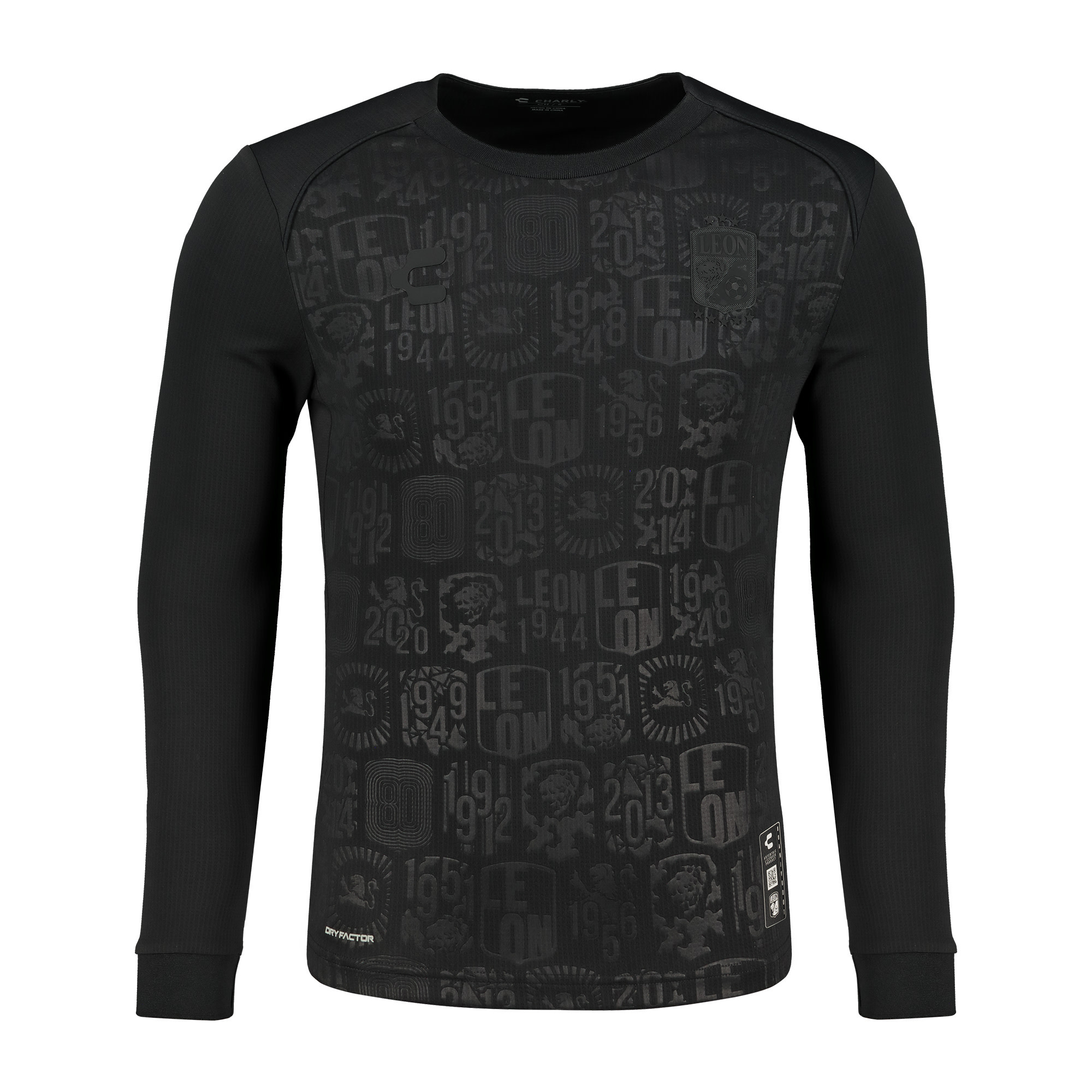 Charly Club Leon 2024-25 80th Anniversary Special Edition Long Sleeve Jersey - Black