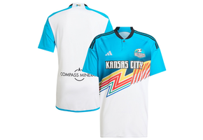 adidas Sporting Kansas City 2024 -25 Archive Third Jersey - White/Shock Cyan