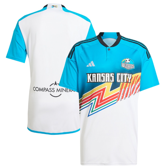 adidas Sporting Kansas City 2024 -25 Archive Third Jersey - White/Shock Cyan