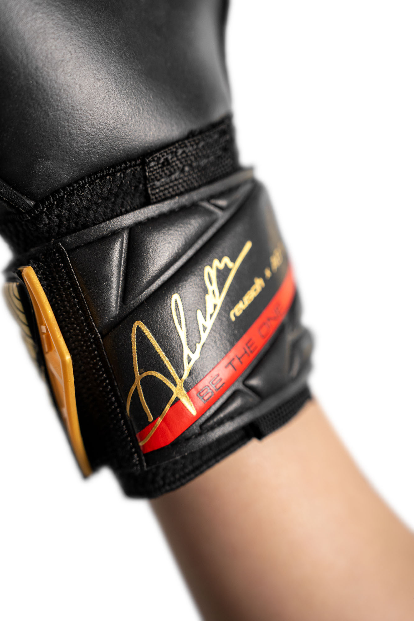 Reusch Attrakt Allison Becker AB1 Duo Goalkeeper Gloves - Black/Gold/Red