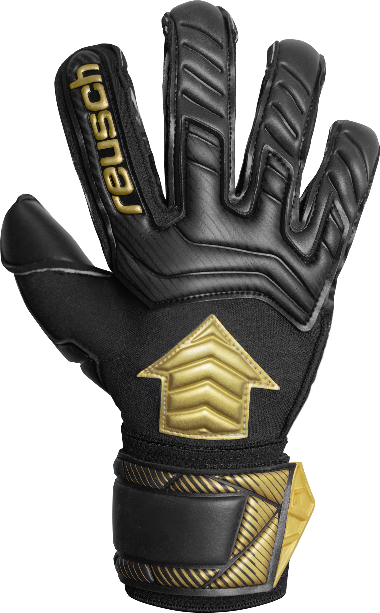Reusch Attrakt Allison Becker AB1 Duo Goalkeeper Gloves - Black/Gold/Red