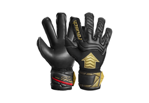Reusch Attrakt Allison Becker AB1 Duo Goalkeeper Gloves - Black/Gold/Red