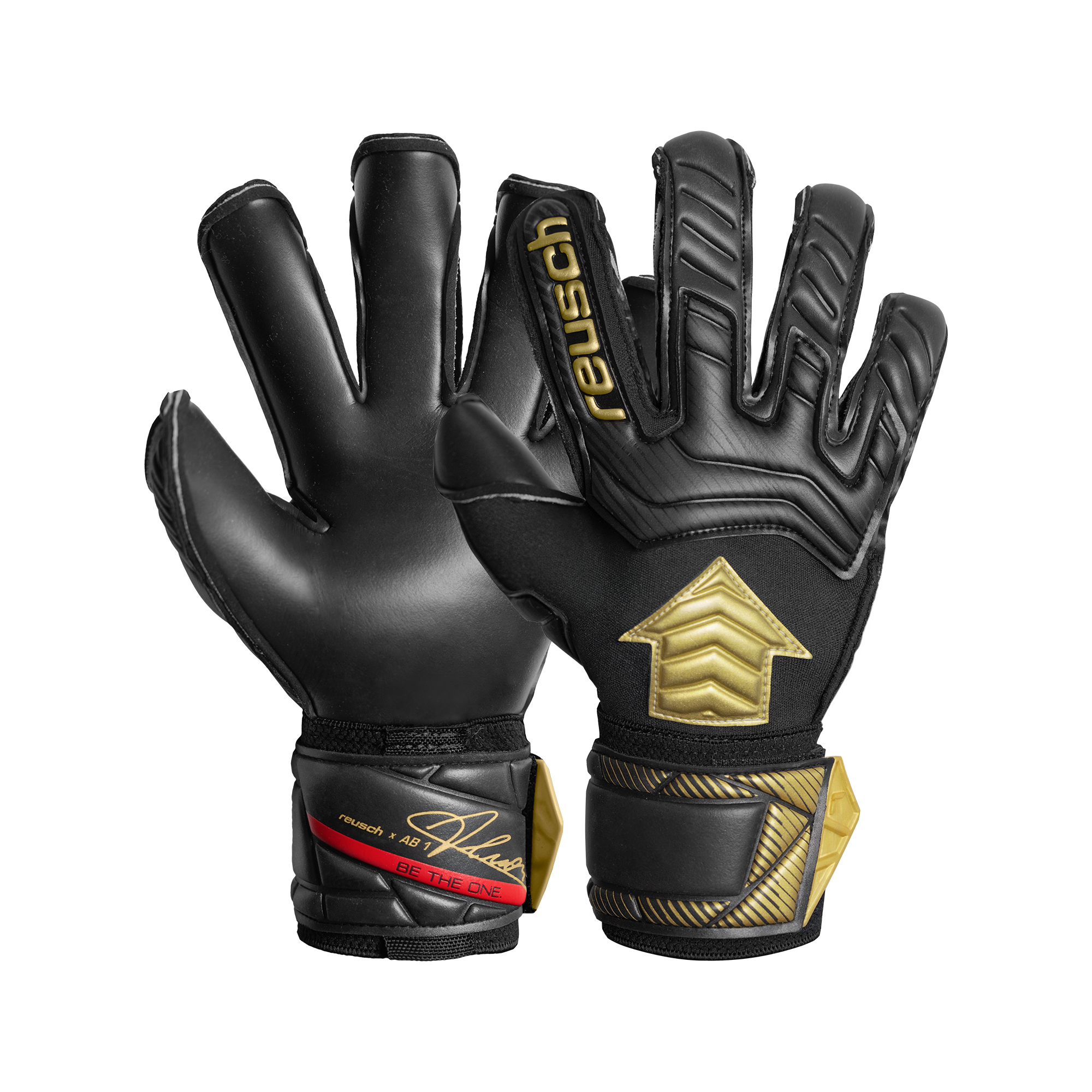 Reusch Attrakt Allison Becker AB1 Duo Goalkeeper Gloves - Black/Gold/Red