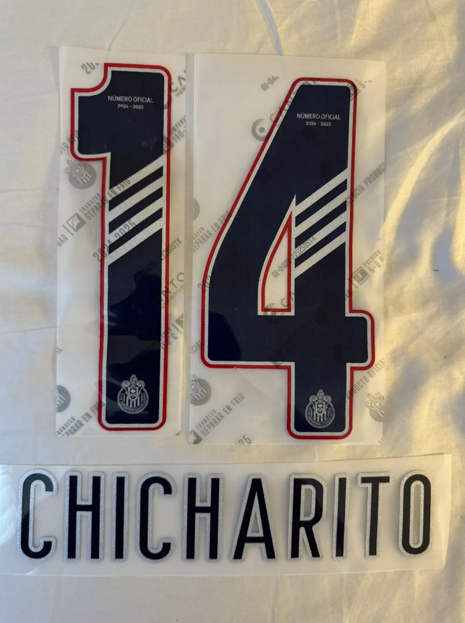Liga MX 2025 Official Nameset ( Name and Number Set)