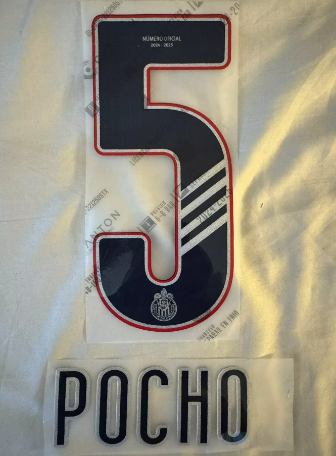 Liga MX 2025 Official Nameset ( Name and Number Set)