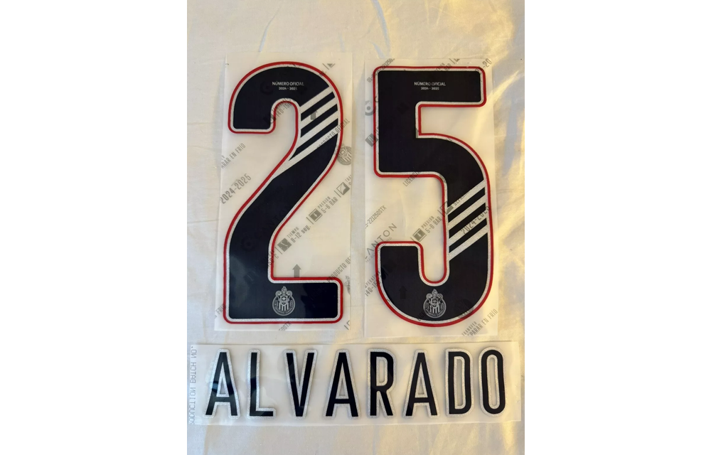 Liga MX 2025 Official Nameset ( Name and Number Set)