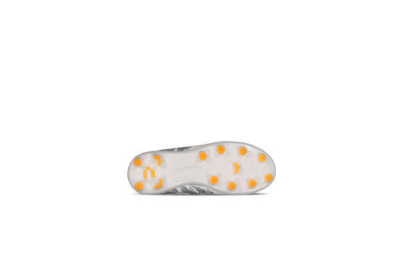 Charly Jr Grasshopper 4.0 FG Youth Soccer Cleats - White/Orange/Silver
