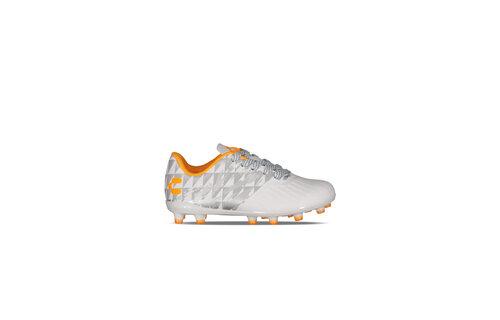 Charly Jr Grasshopper 4.0 FG Youth Soccer Cleats - White/Orange/Silver
