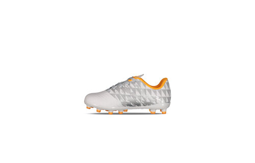 Charly Jr Grasshopper 4.0 FG Youth Soccer Cleats - White/Orange/Silver