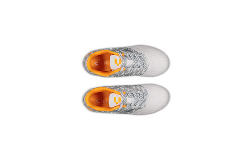 Charly Jr Grasshopper 4.0 FG Youth Soccer Cleats - White/Orange/Silver