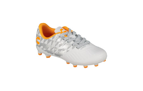 Charly Jr Grasshopper 4.0 FG Youth Soccer Cleats - White/Orange/Silver