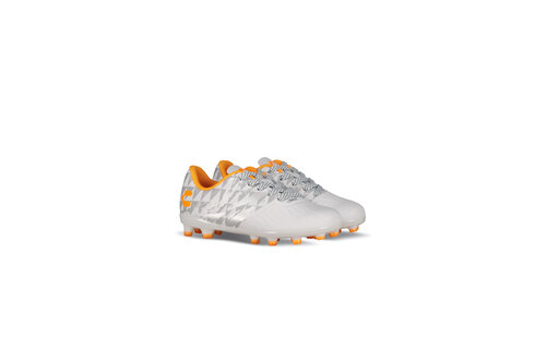 Charly Jr Grasshopper 4.0 FG Youth Soccer Cleats - White/Orange/Silver