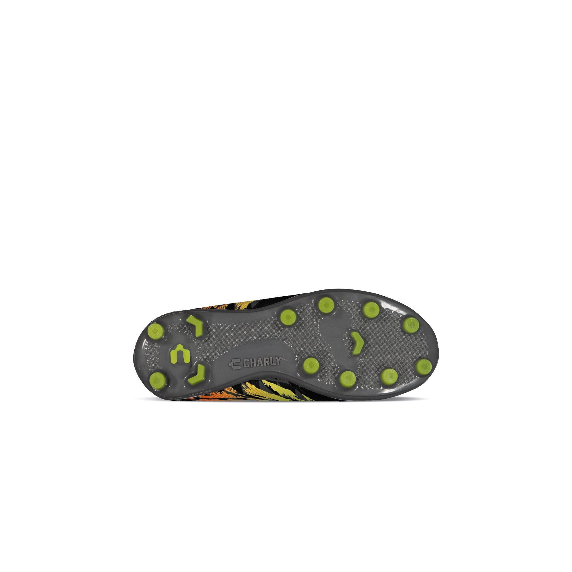 Charly Jr Grasshopper 4.0 FG Youth Soccer Cleats - Black/Orange/Lemon