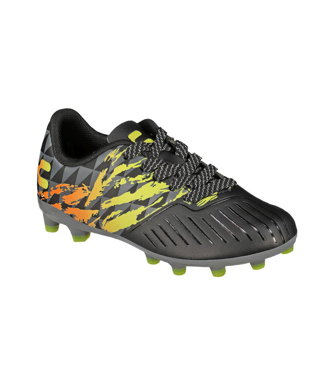 Charly Charly Jr Grasshopper 4.0 FG Youth Soccer Cleats - Black/Orange/Lemon