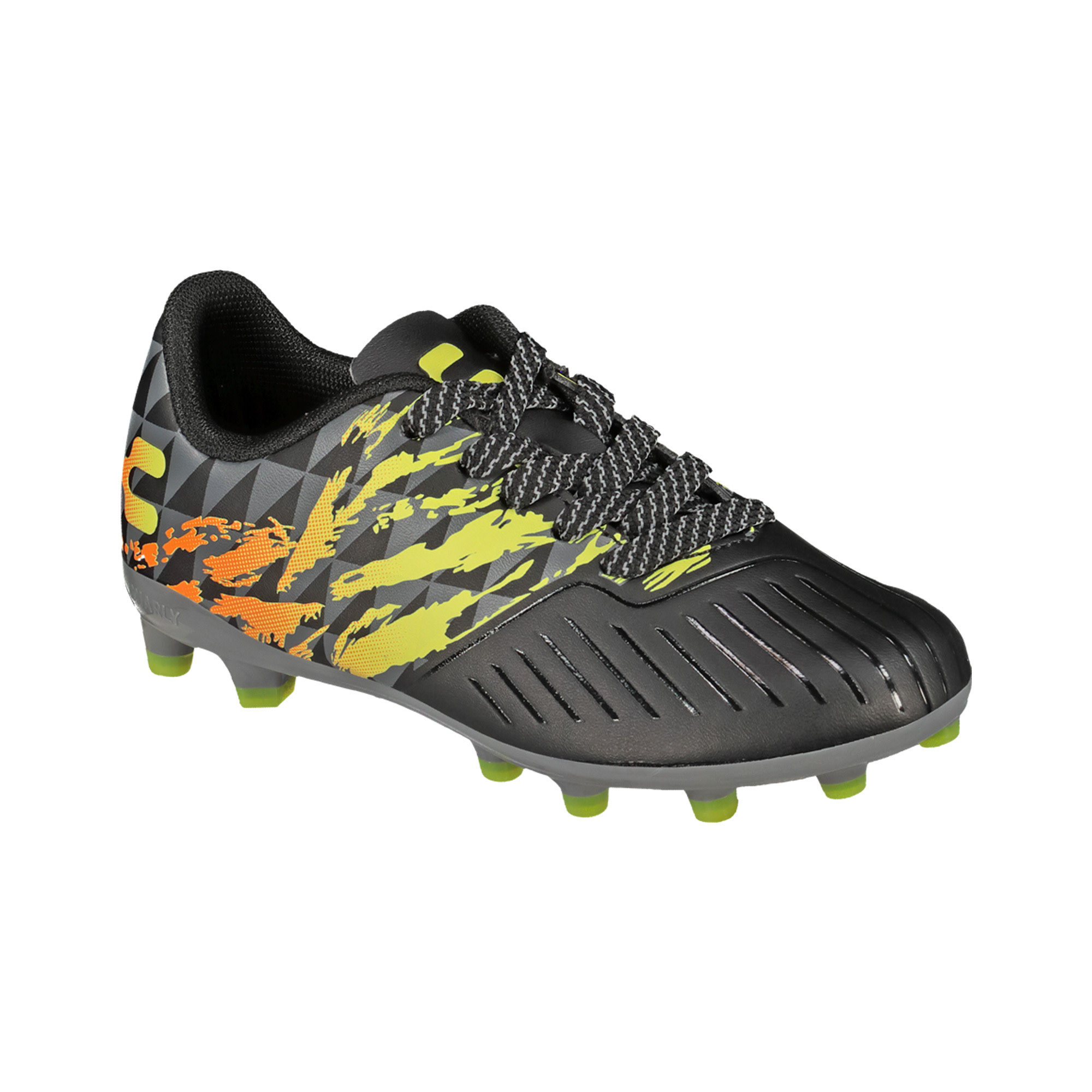 Charly Jr Grasshopper 4.0 FG Youth Soccer Cleats - Black/Orange/Lemon