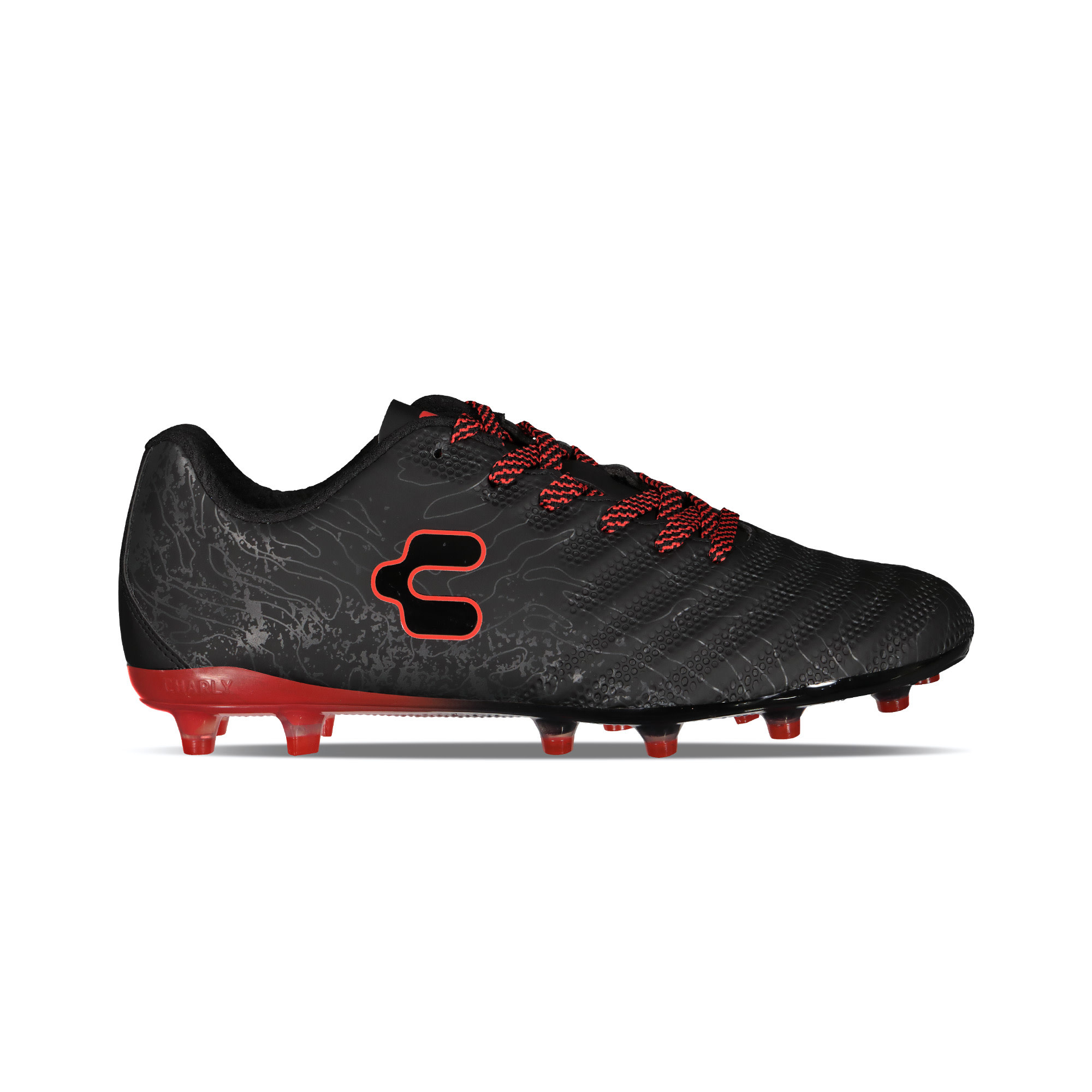 Charly Hot Cross 2.0  FG Soccer Cleats - Black/Red
