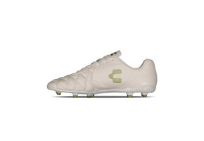 Charly Legendario  2.0 Leather LT FG Soccer Cleats - White/Matte Gold