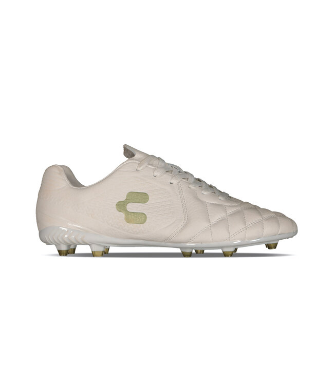 Charly Charly Legendario  2.0 Leather LT FG Soccer Cleats - White/Matte Gold