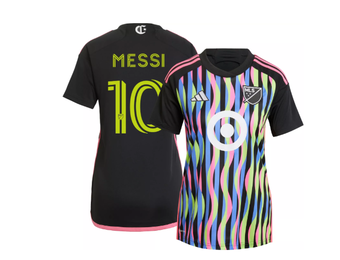 adidas Womens 2024 MLS All Star Messi # 10 Jersey - Black/Holo/Multi