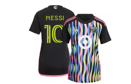 adidas Womens 2024 MLS All Star Messi # 10 Jersey - Black/Holo/Multi