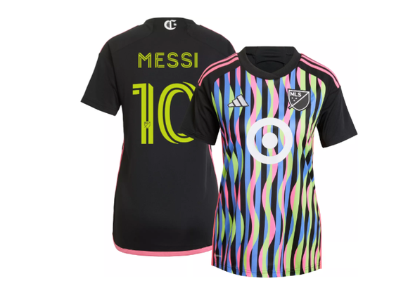 adidas Womens 2024 MLS All Star Messi # 10 Jersey - Black/Holo/Multi