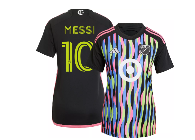adidas Womens 2024 MLS All Star Messi # 10 Jersey - Black/Holo/Multi