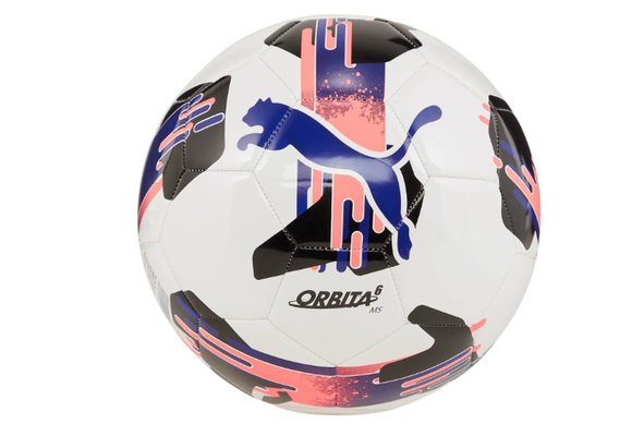 Puma 2024 Orbita  6 MS Training Ball -  White/Lapis Lazuli/Sunset Glow