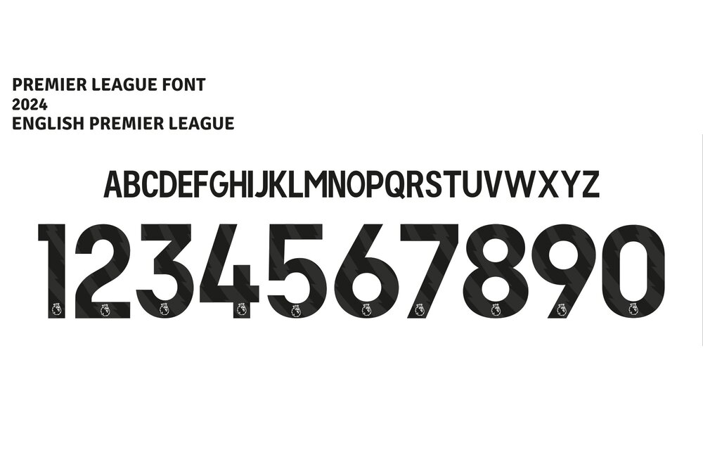 2023 / 2025 English Premier League Custom Nameset - BLACK