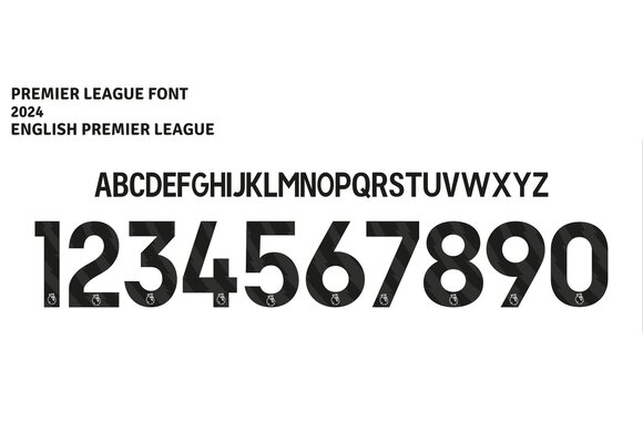 2023 / 2025 English Premier League Custom Nameset - BLACK