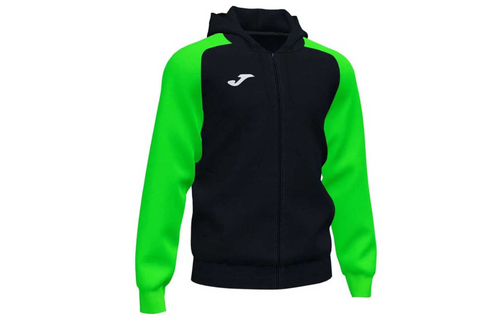 Joma Academy IV Full Zip Hoodie - Black/Fluor Green