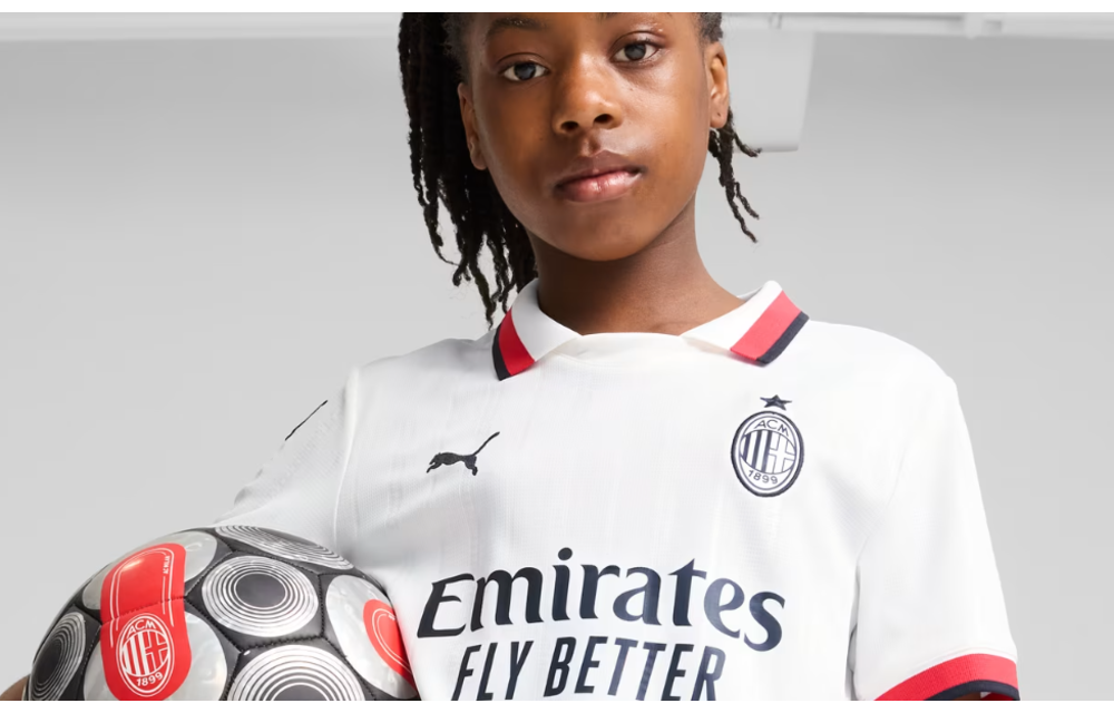 Puma AC Milan 2024 - 25 Youth Away Jersey - White/Red/Black