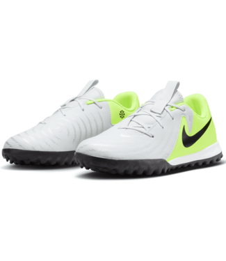 Nike Nike Jr Phantom GX2  Academy TF Turf Shoes - Metallic Silver/Volt/Black