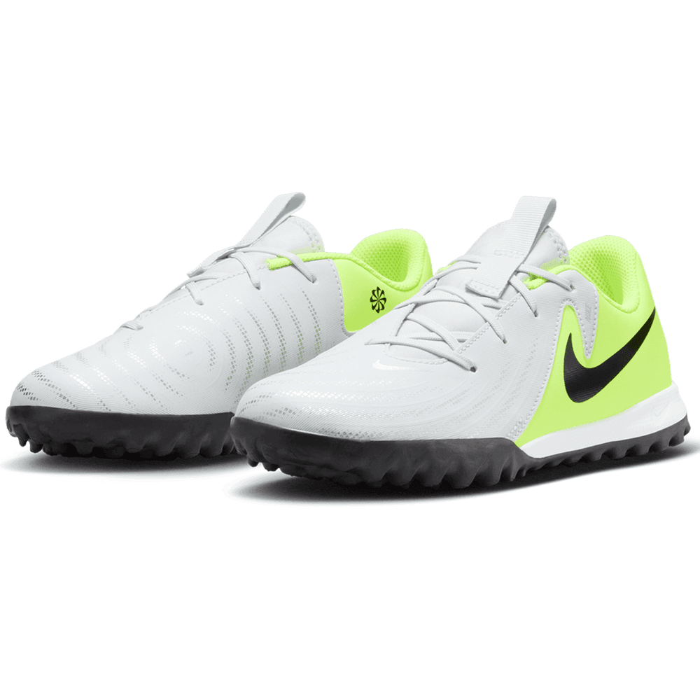 Nike Jr Phantom GX2 Academy TF Turf Shoes - Metallic Silver/Volt/Black