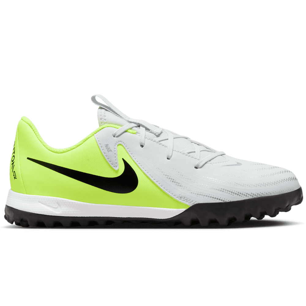 Nike Jr Phantom GX2 Academy TF Turf Shoes - Metallic Silver/Volt/Black