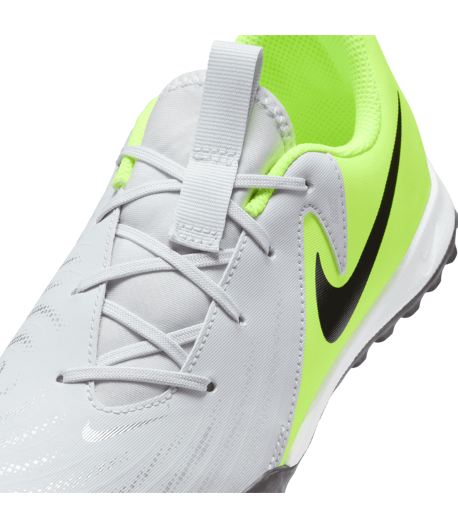 Nike Nike Jr Phantom GX2  Academy TF Turf Shoes - Metallic Silver/Volt/Black