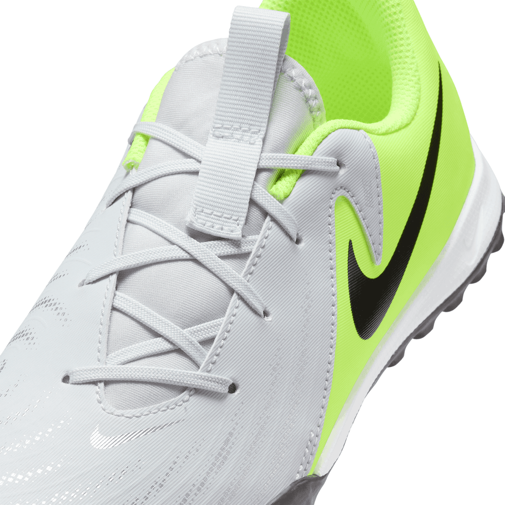 Nike Jr Phantom GX2 Academy TF Turf Shoes - Metallic Silver/Volt/Black