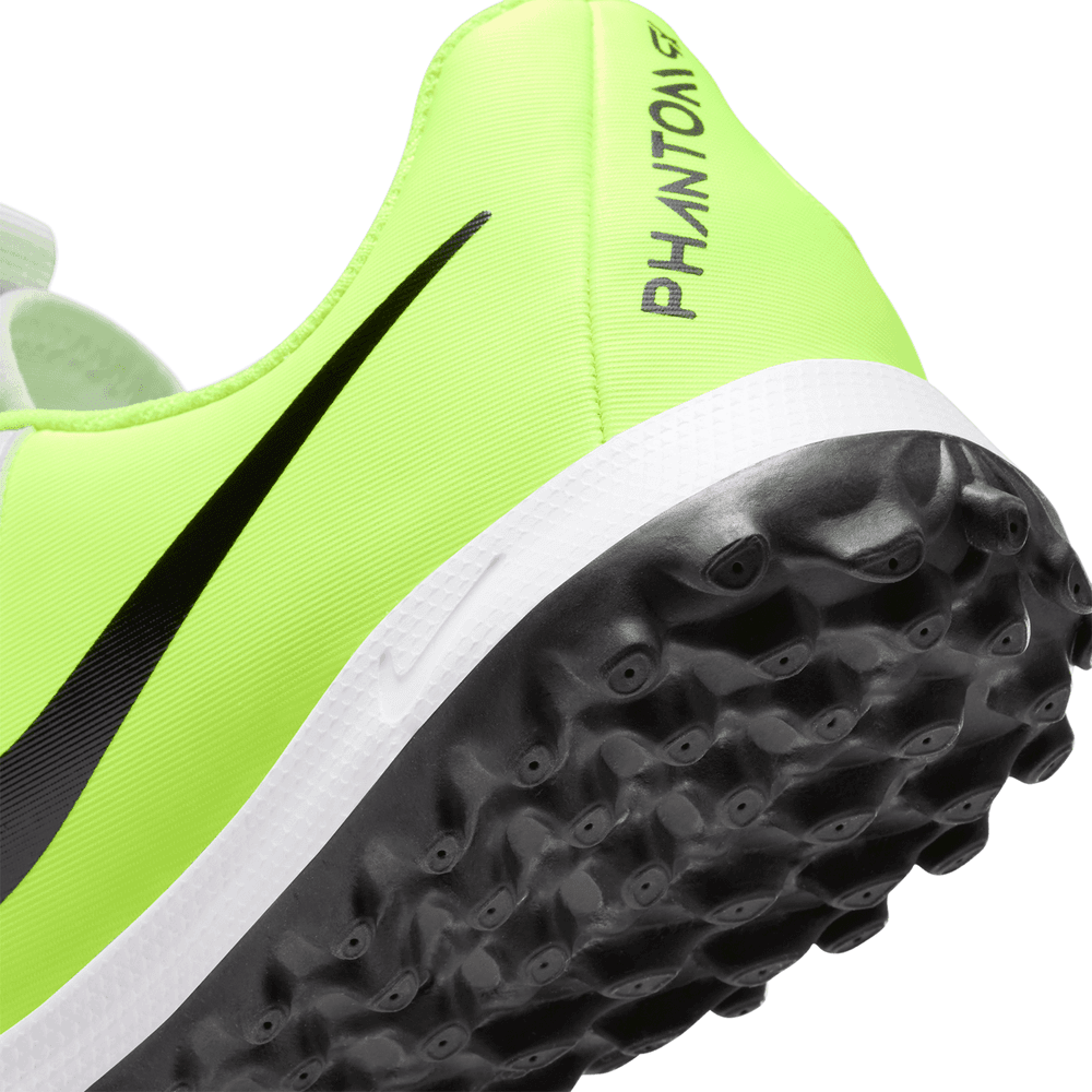 Nike Jr Phantom GX2 Academy TF Turf Shoes - Metallic Silver/Volt/Black