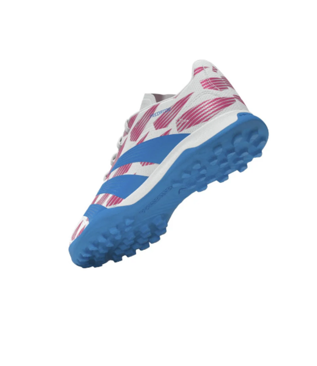 adidas adidas Jr Predator League TF Turf Soccer Shoes - Cloud White/Solar Blue/Pink