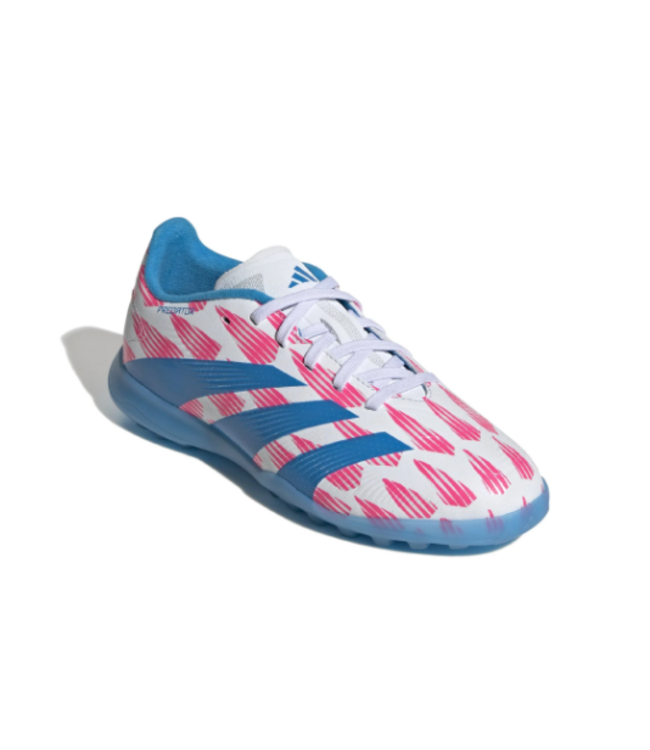 adidas adidas Jr Predator League TF Turf Soccer Shoes - Cloud White/Solar Blue/Pink