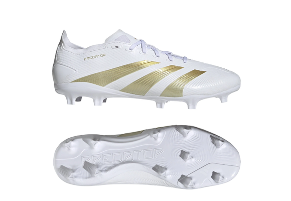adidas Predator 24 League Low FG Dayspark Pack -Cloud White/Gold Metallic/Sandy Beige