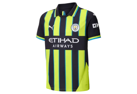 Puma Manchester City 2024 -25 Youth Away Jersey - Navy/Yellow Glow