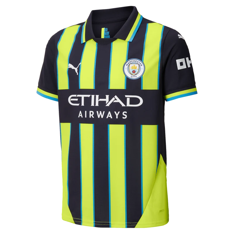 Puma Manchester City 2024 -25 Youth Away Jersey - Navy/Yellow Glow