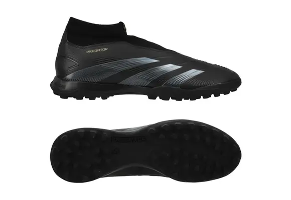 adidas Predator League Laceless TF Turf -Black/Carbon/Gold Metallic