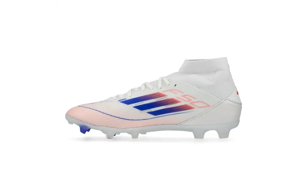 adidas Womens F50 League Mid FG / MG - Cloud White/Solar Red/Lucid Blue