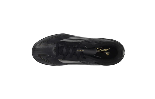 adidas F50 League TF Turf Soccer Shoes - Core Black/Iron Metallic/Gold